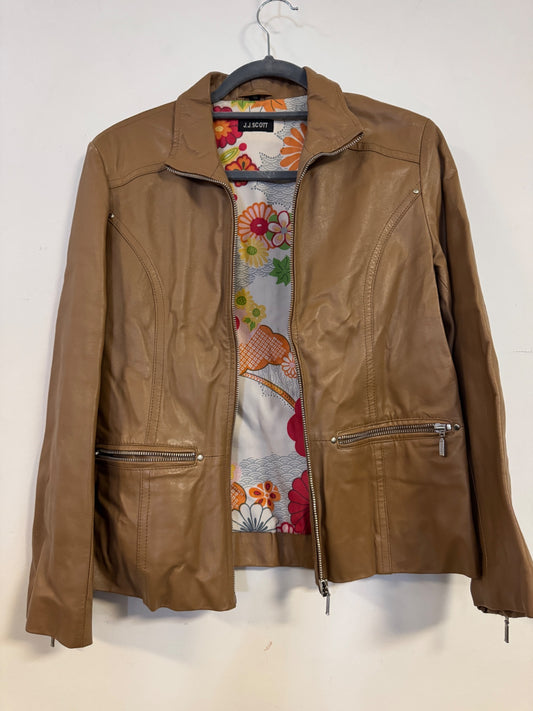 Jjscott Lederjacke kunst 36 Hellblau