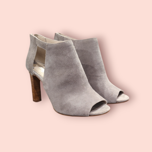 Boden Peep-Toe Leder-Stiefeletten 38 Grau