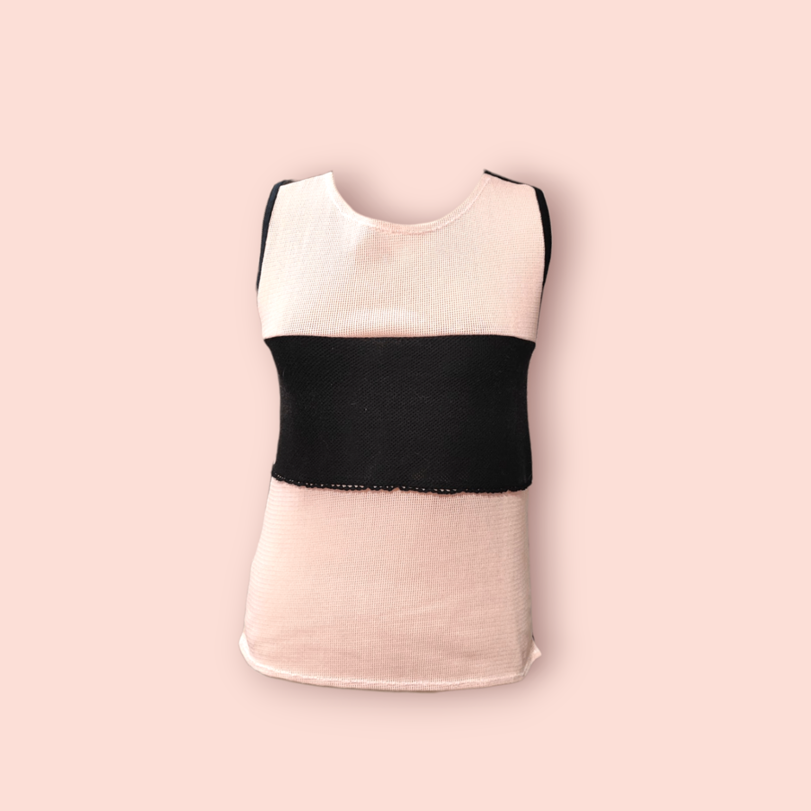 Julie Strom Top M Schwarz-Pink Gestreift