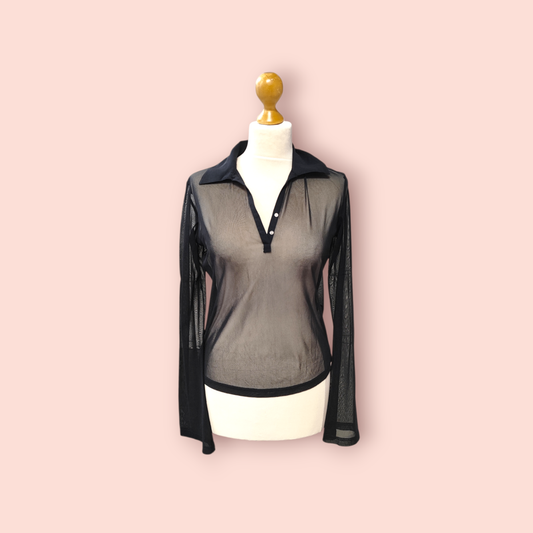 Esprit Top S/M schwarz/transparent