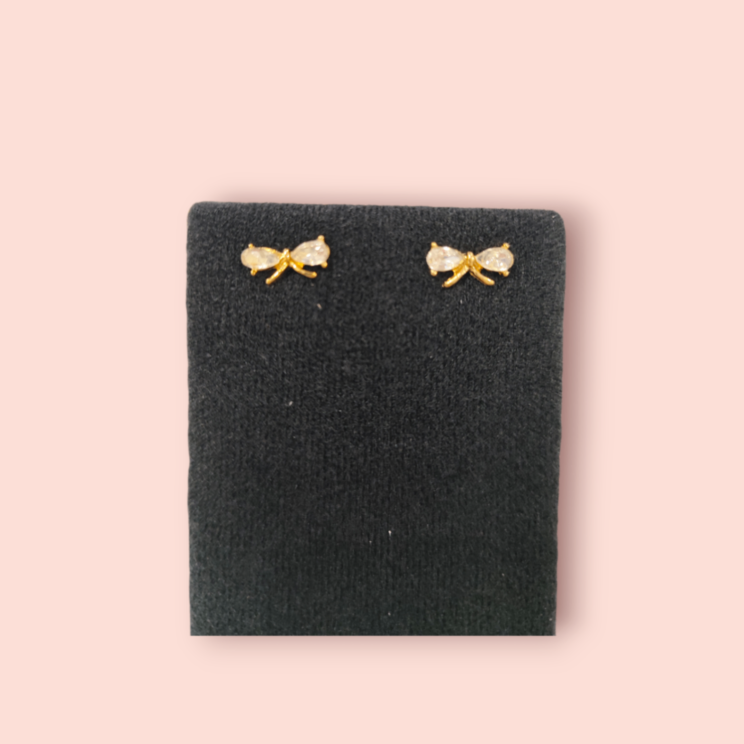 Ohrstecker gold mit Masche