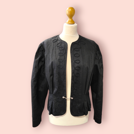 Heller's Blazer 100% Seide L/XL Schwarz