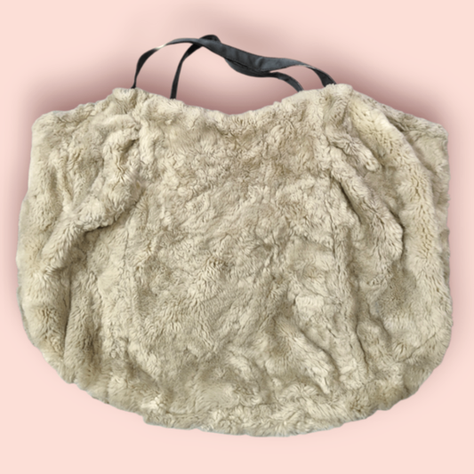 Benetton Tasche Grau Kusntfell