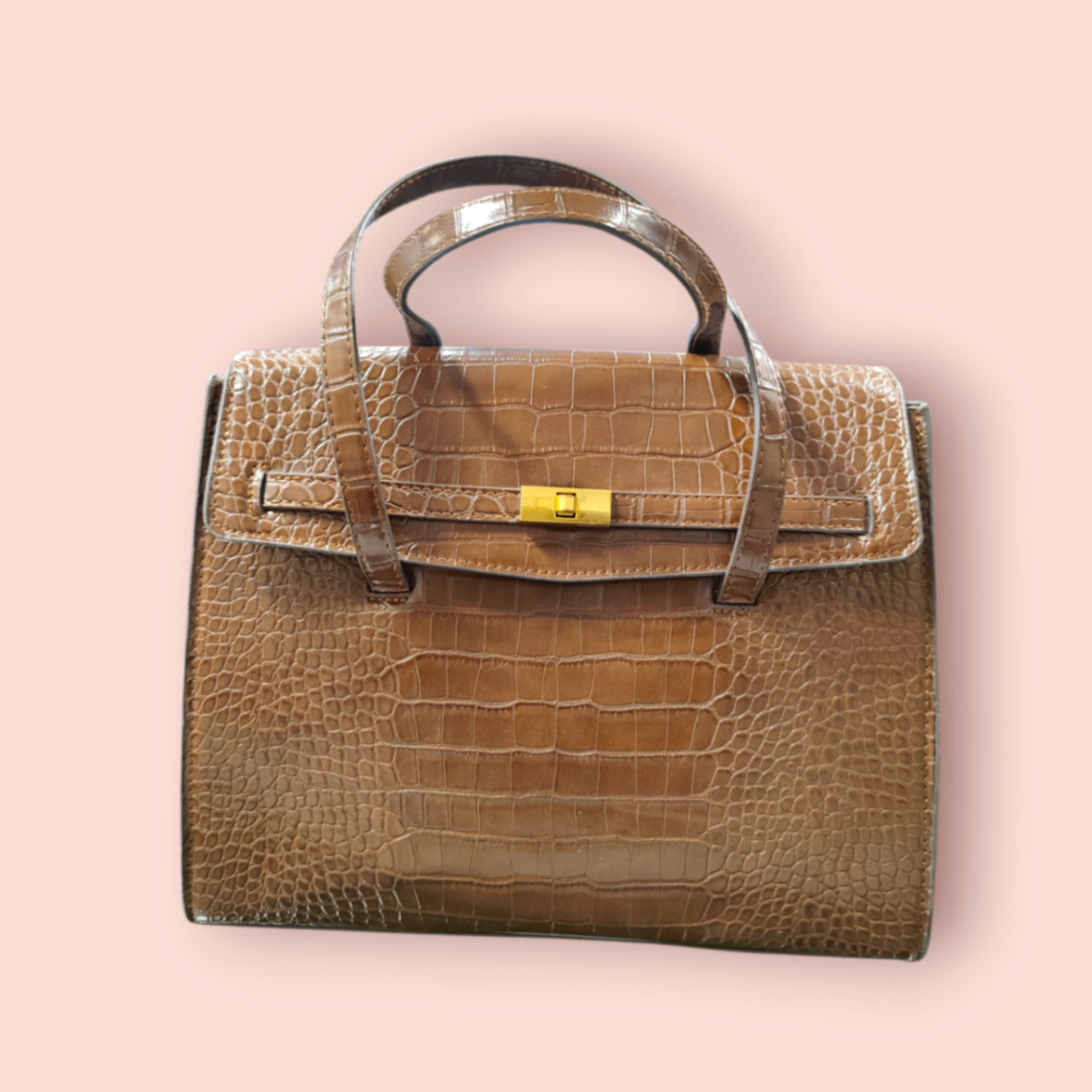 MNG Tasche Braun Kroko-Optik