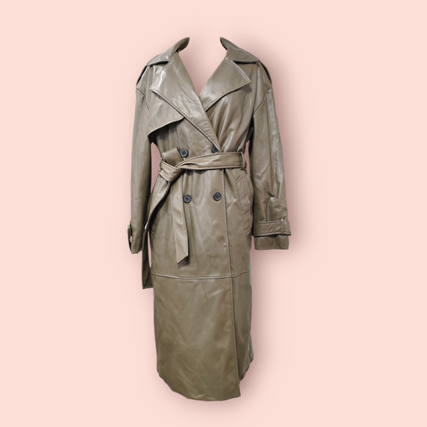 Pull & Bear Trenchcoat M Braun/Grün