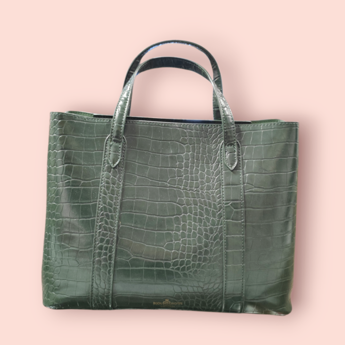 Handtasche Grün Kroko-Optik