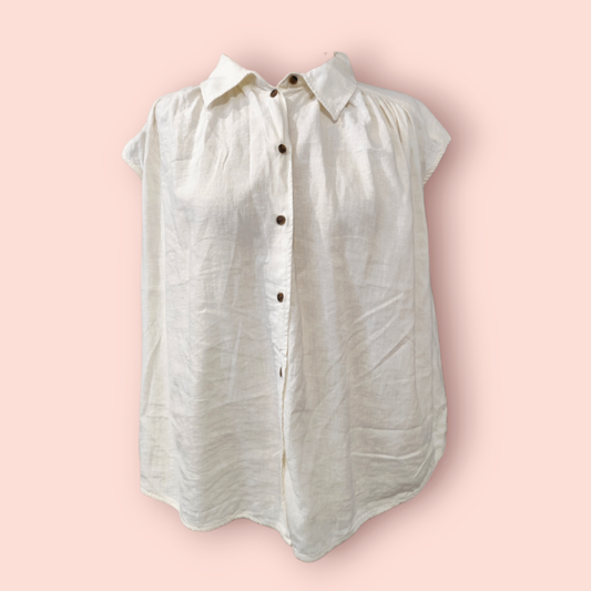 H&M Bluse L Cremeweiß