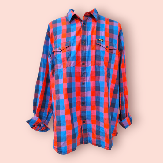 Wrangler Hemd XXL Kariert (Rot, Schwarz, Blau)