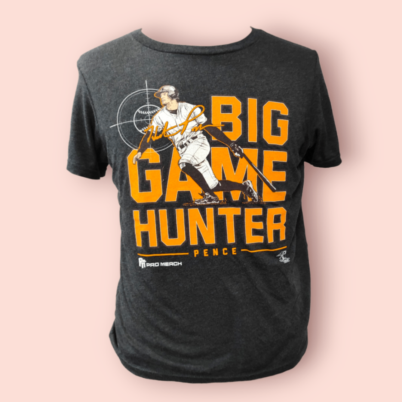 Hunter Pence Merch T-Shirt XL Grau mit Sport-Aufdruck