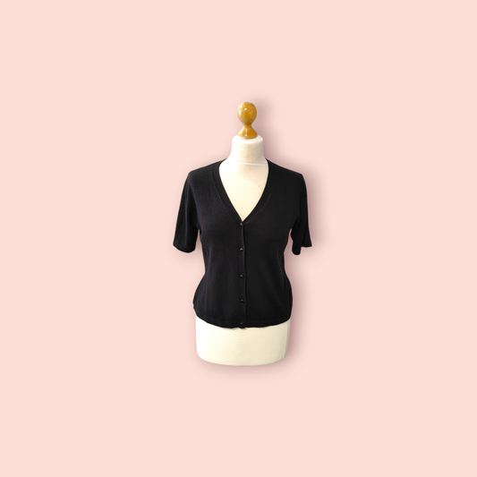 Unbekannt Cardigan 38 Schwarz