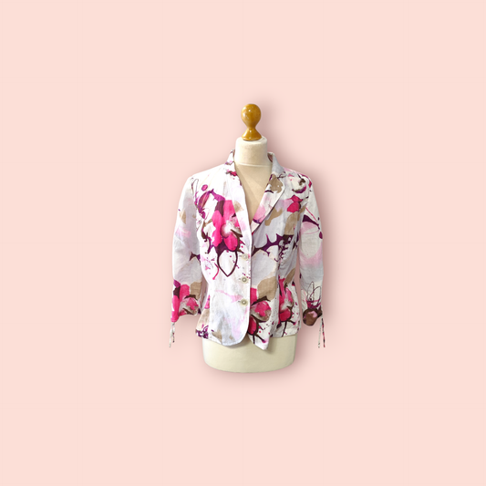 Dünner Blazer weiß gemustert