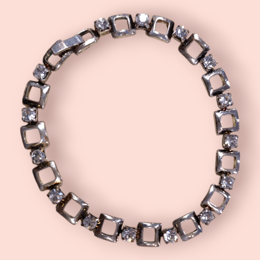 Armband Silber und transparent (Christalle)