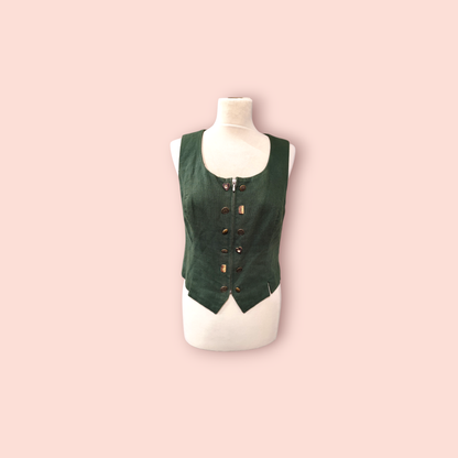 Tracht Weste M/L Grün, Braun