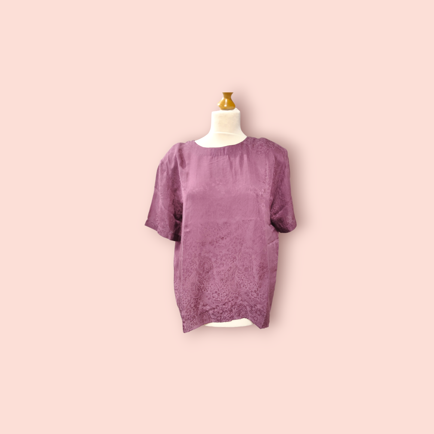 Vintage Anna and Frank Seidenbluse lila