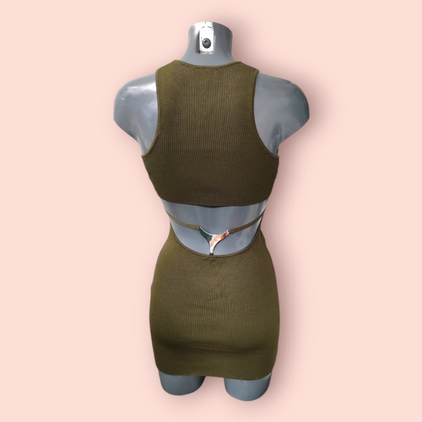 Bershka Kleid S Olivgrün