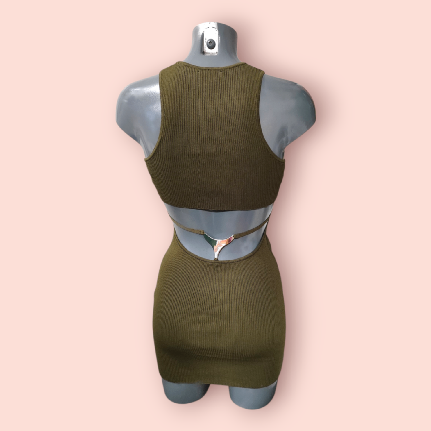 Bershka Kleid S Olivgrün