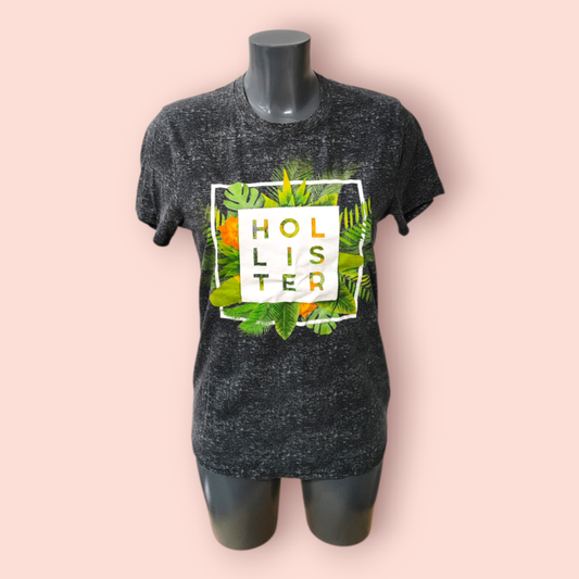 Hollister T-Shirt S Grau meliert