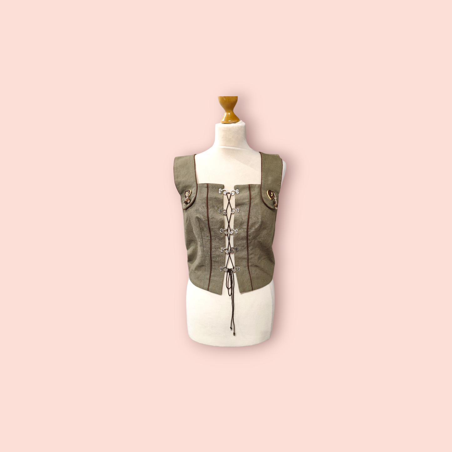 Tracht Weste M/L Grün, Braun