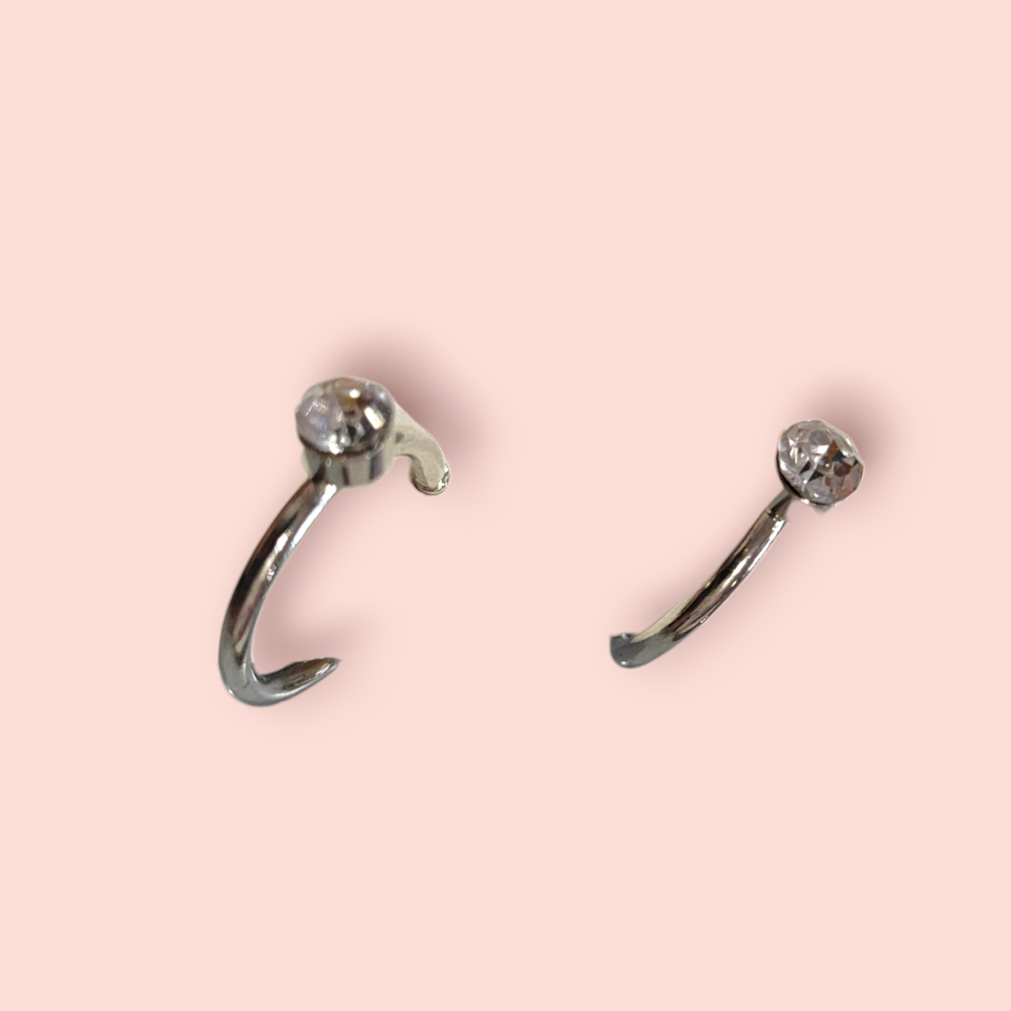 Ohrringe Silber, Weiß Ringe