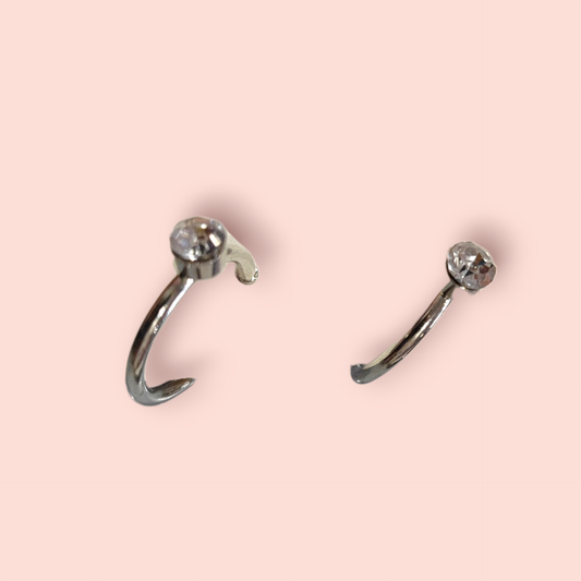 Ohrringe Silber, Weiß Ringe