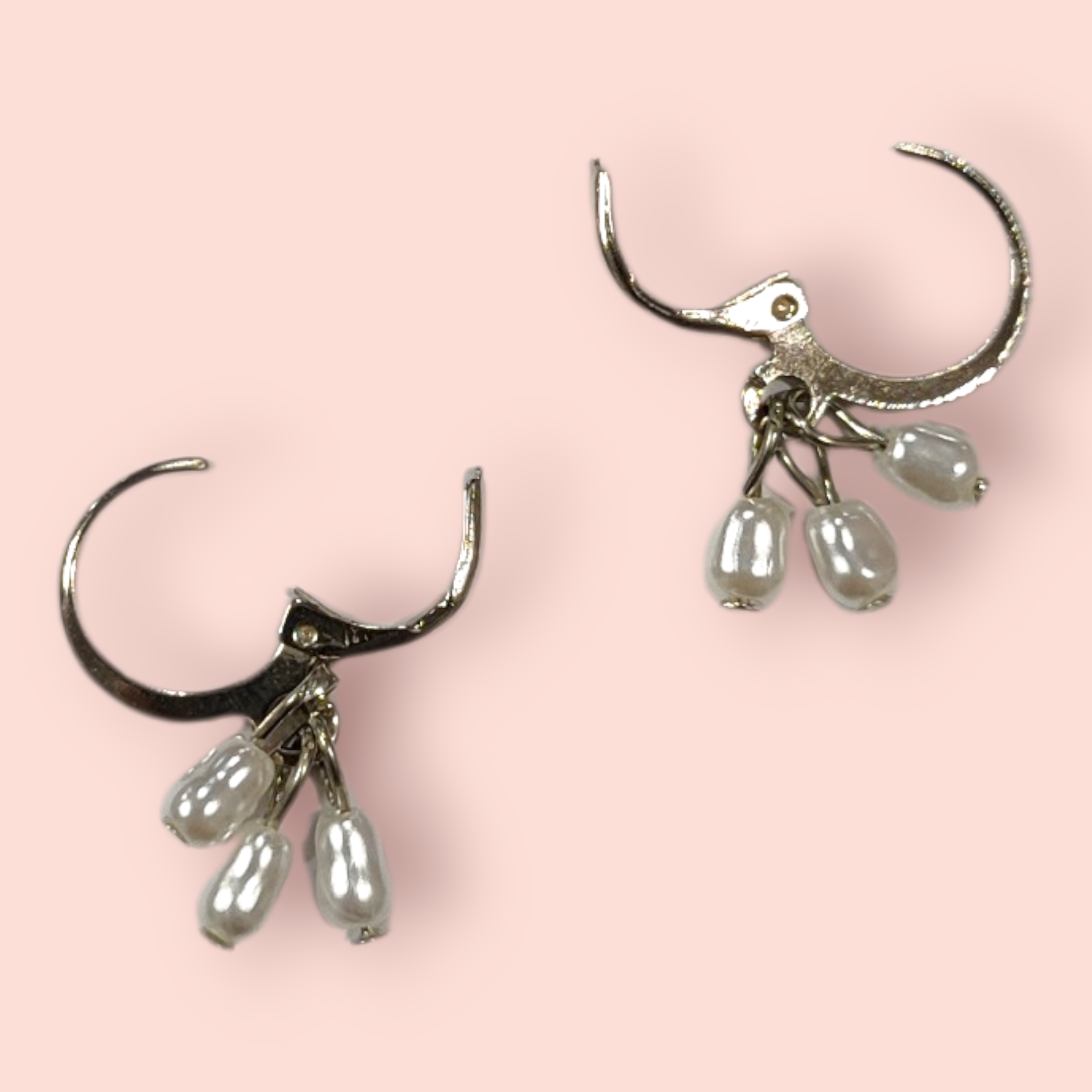 Ohrringe Silber, Weiß Ringe