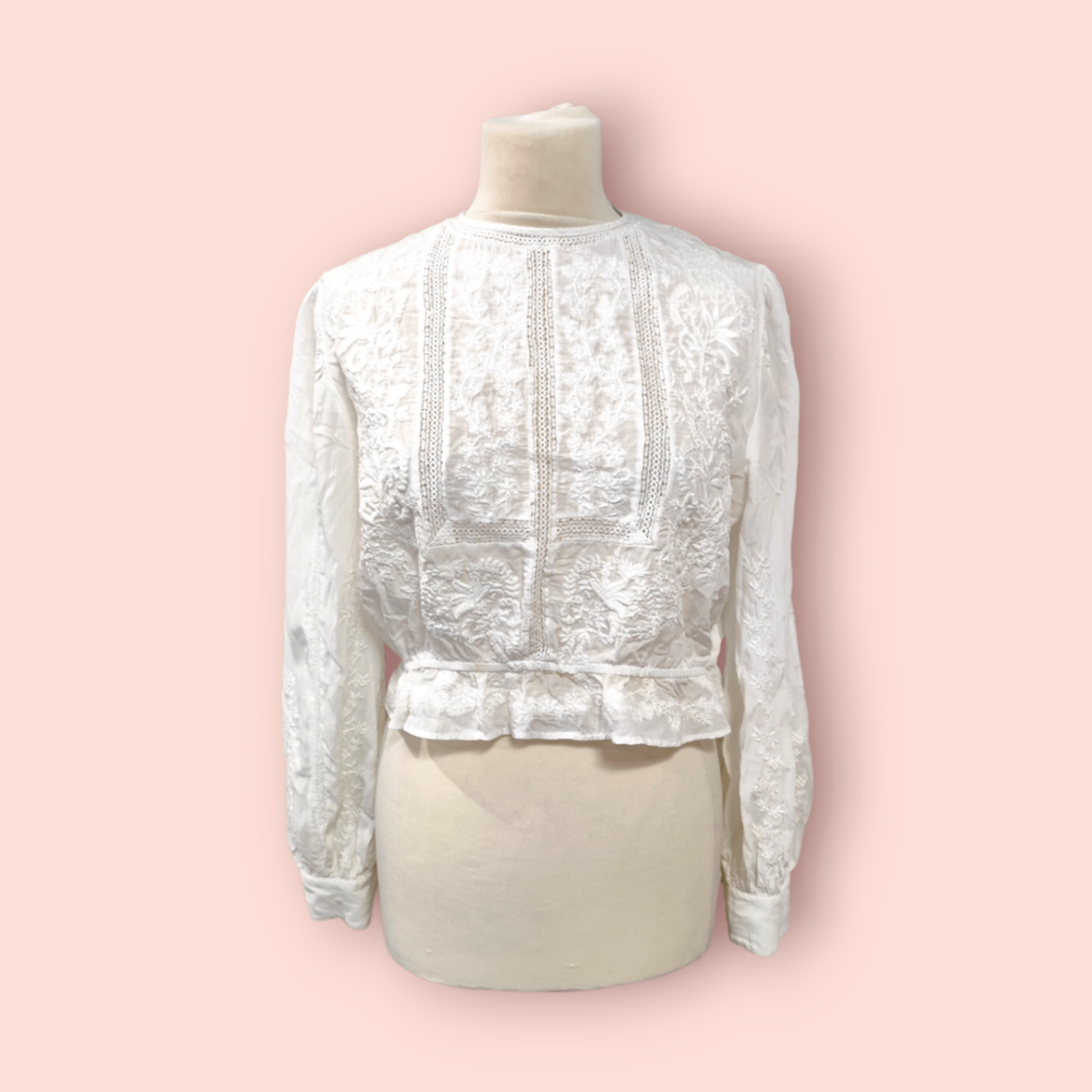 Zara Bluse M Cremeweiß