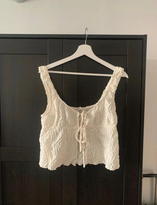 Pull&Bear Trägertop XL Creme