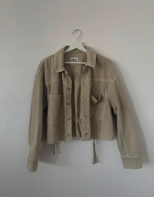 ZARA Jacke M Beige