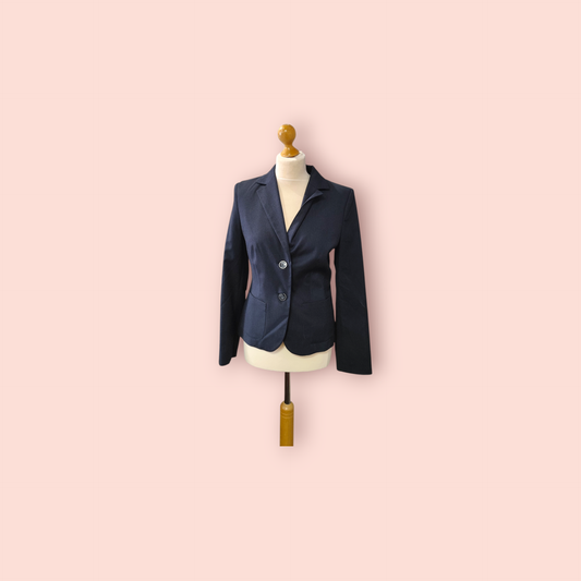 s. Oliver Selection Blazer M Dunkelblau mit feinem Nadelstreifenmuster