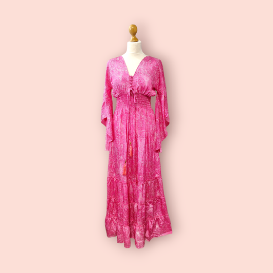 S.N.Moda Kleid M Paisley Muster Bunt