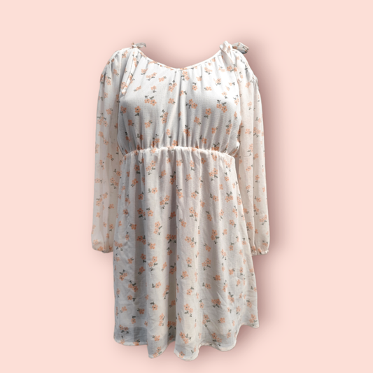Divided Kleid X Weiß mit Blumen