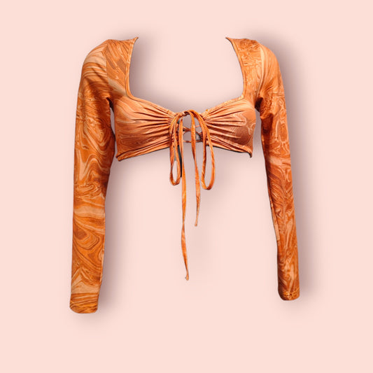 Shein Top Langarm S Orange