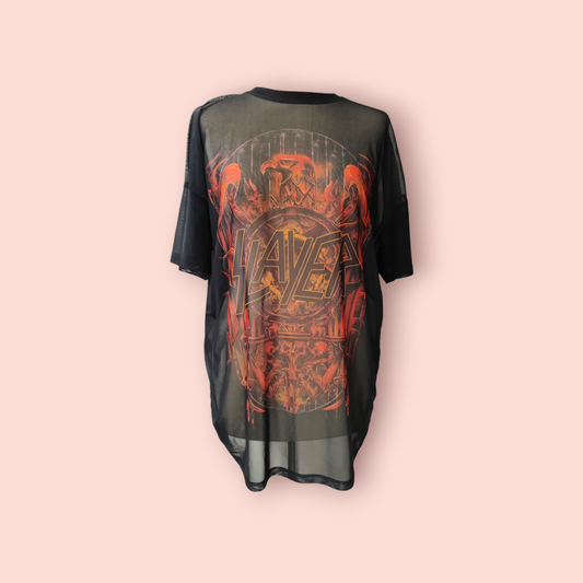 Bershka Mesh-T-Shirt oversized