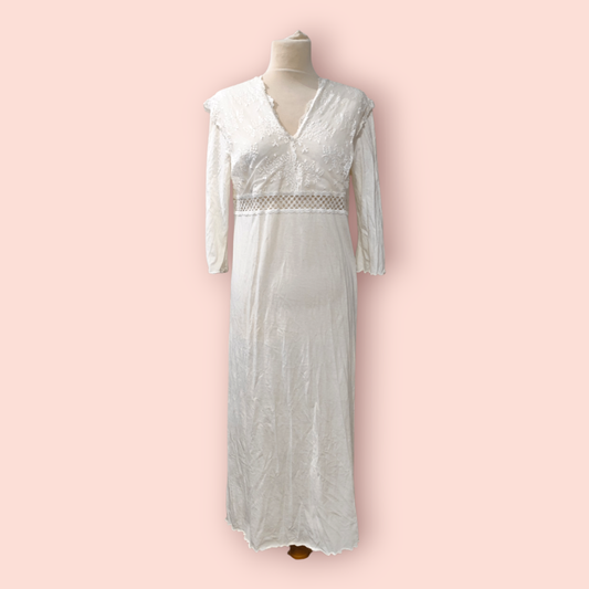 Vintage Kleid M Weiß
