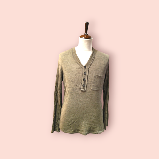Gaudi Langarmshirt M Olivgrün