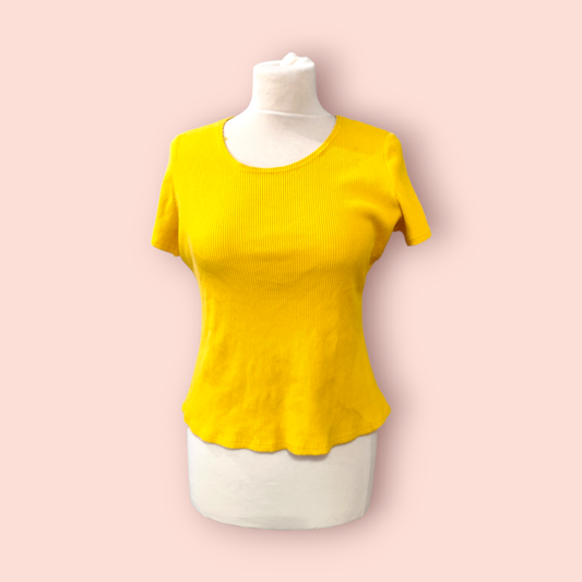 Kurzarmshirt M Gelb
