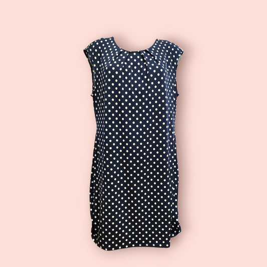 Montego 46 Kleid Dunkelblau mit weißen Punkten