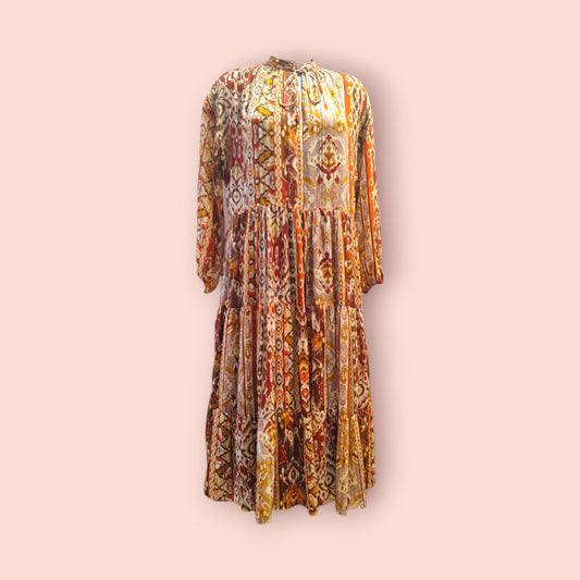 Zara Kleid L Mehrfarbig (Bunte Muster)
