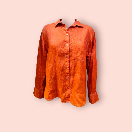 Hemd M Leinen Rot