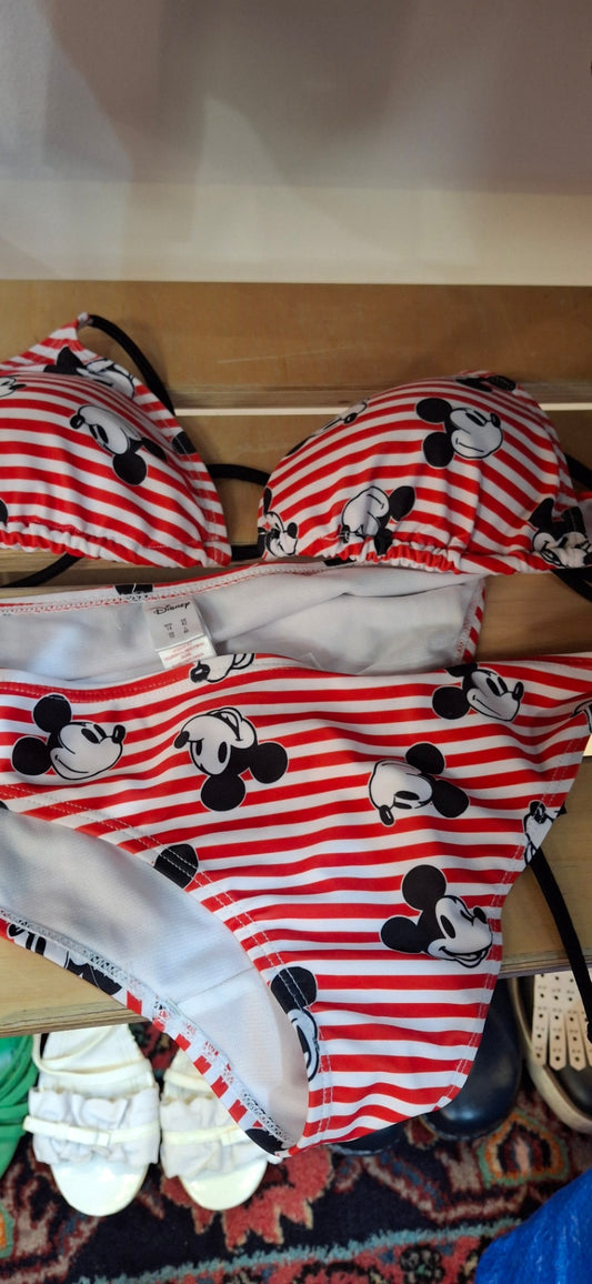Disney Bikini set S-M Rot und Weiß