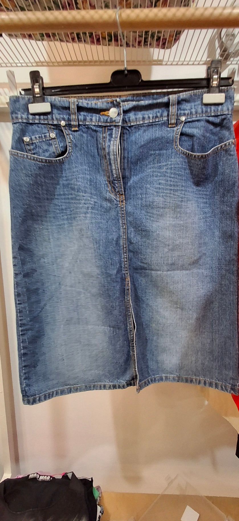 Jeans Rock L Blau