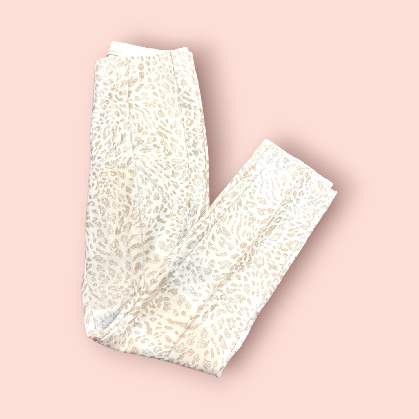 stehmann Hose S Weiß mit Leopardenmuster
