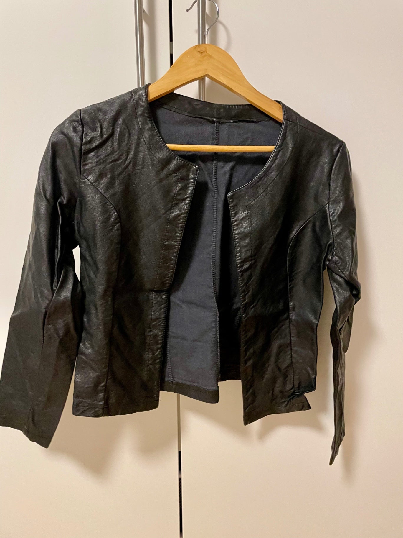 Jacke in Lederoptik S