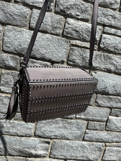 Handtasche Grau mit Nieten