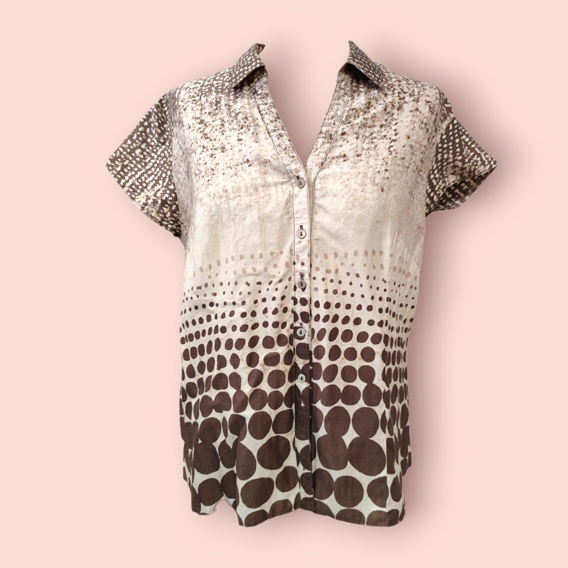 G. Weber Bluse M Beige und Braun