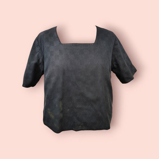 Wendbare Bluse M Beige-Schwarz