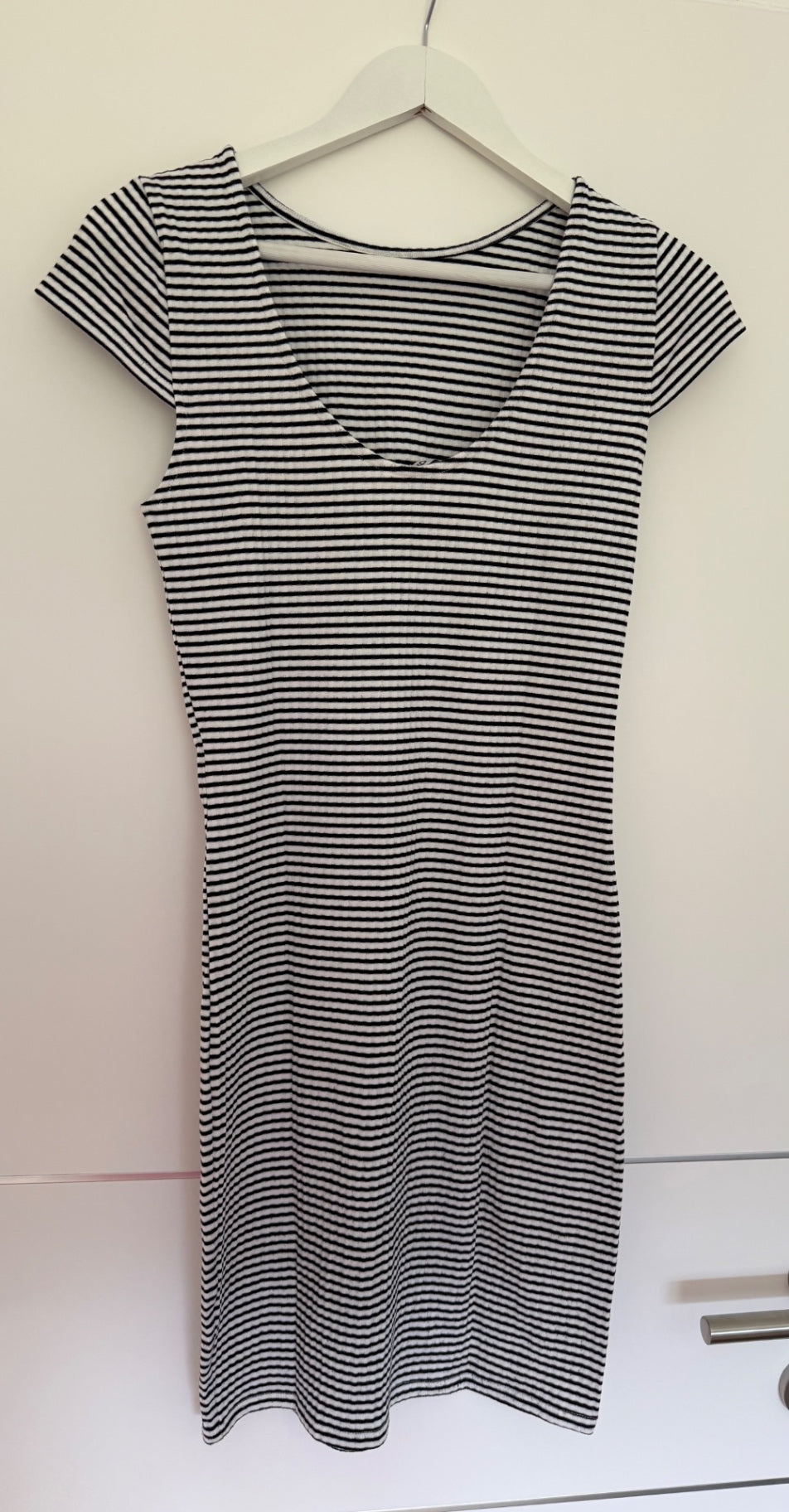 ONLY Kleid L Schwarz-weiß gestreift