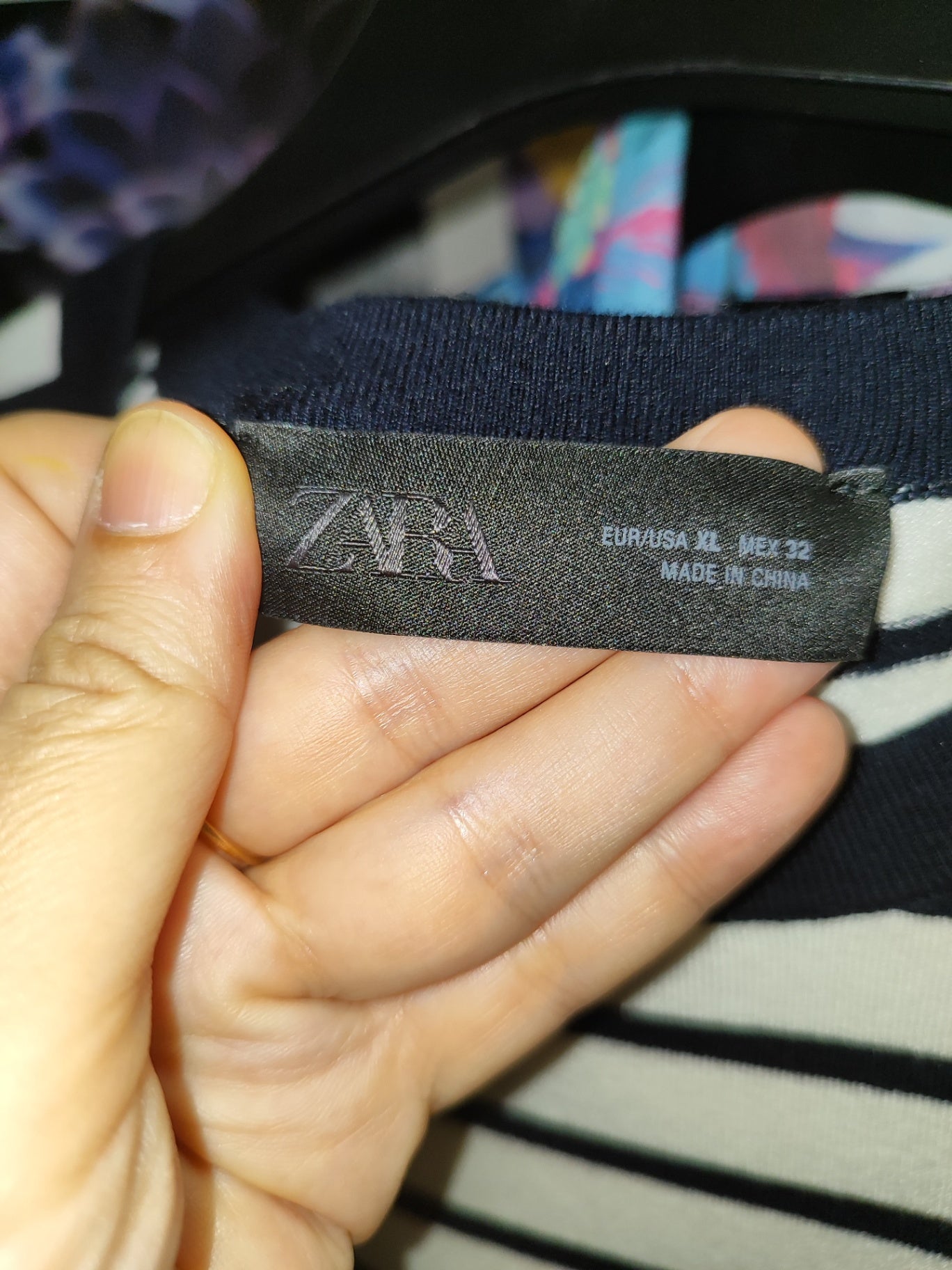 Zara Top XL Weiß und Schwarz