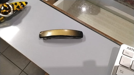 Haarspange Schwarz und Gold