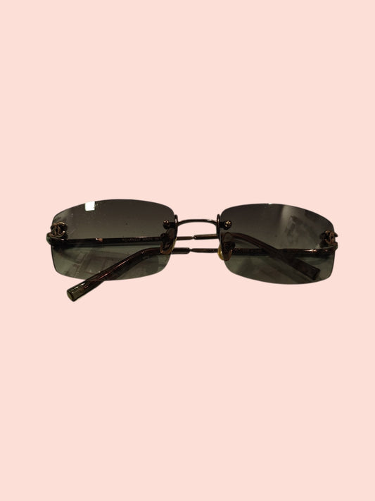Vintage Chanel Sonnenbrille Dunkelgrau